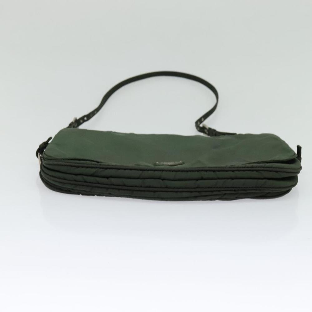PRADA Shoulder Bag Nylon Khaki Silver Auth bs26048 - Picture 5 of 16